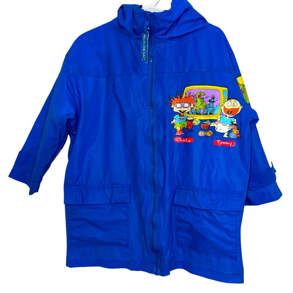 Vintage Blue Rugrats Kids Raincoat size 4